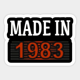 Made in 1983 Sticker